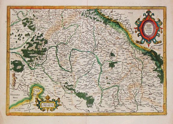Mercator, G. / J. Hondius., FRANCKENLANDT Francia orientalis., antique map, old maps