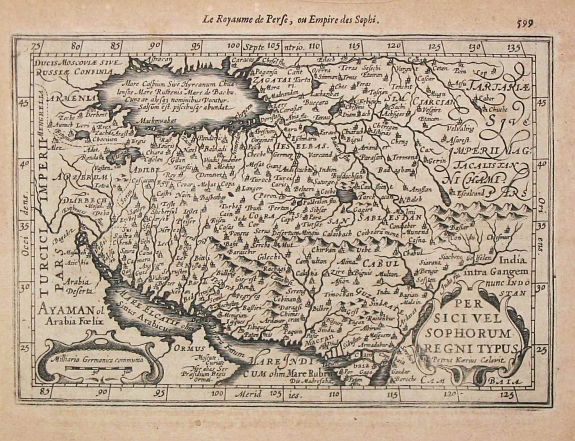 Kaerius, P., Persici Vel Sophorum Regni Typus., antique map, old maps