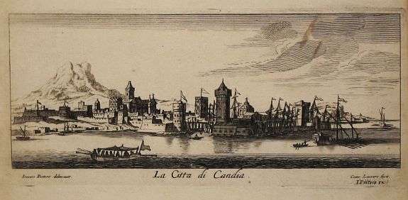 Peeters, J. & G. Bouttats., La Citta di Candia., antique map, old maps