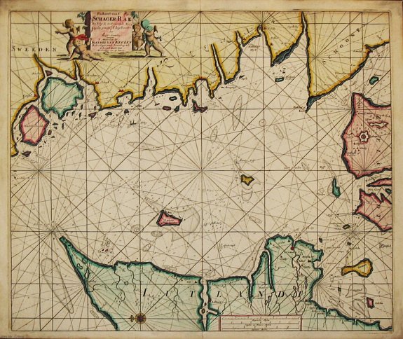 Keulen, G. van., Paskaart van t' Schager-Rak Soo 't by de Oost-vaerende Zee Luyden gemeenlyk bezylt wordt., antique map, old maps