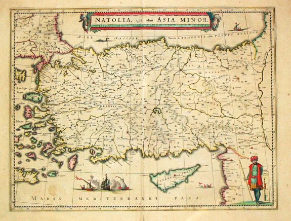 BLAEU, W., Natolia quae olim Asia Minor. , antique map, old maps
