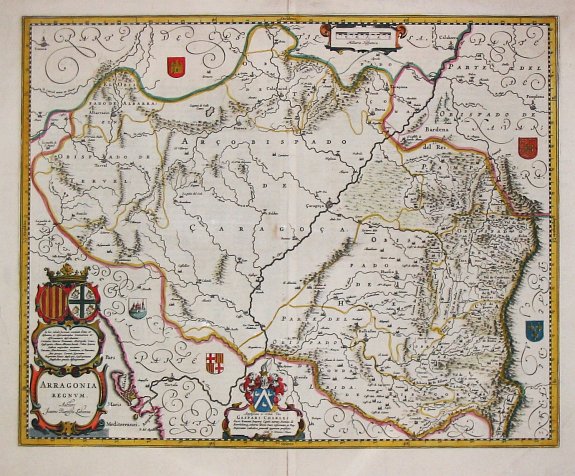 Blaeu, J., Arragonia Regnum. , antique map, old maps