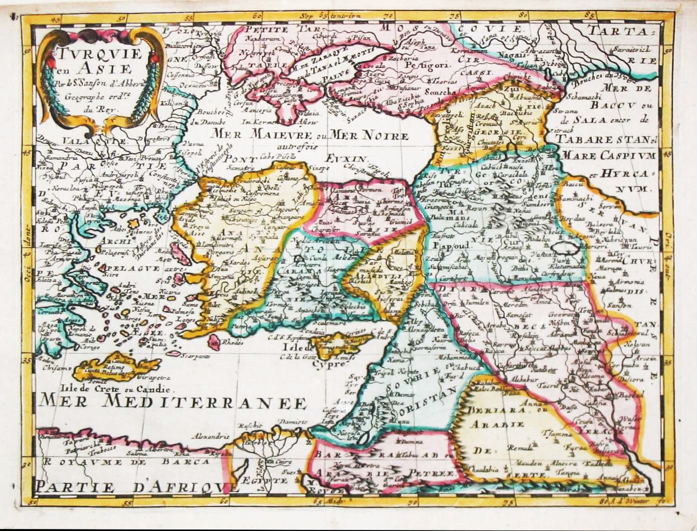 SANSON, N., Turque en Asie., antique map, old maps