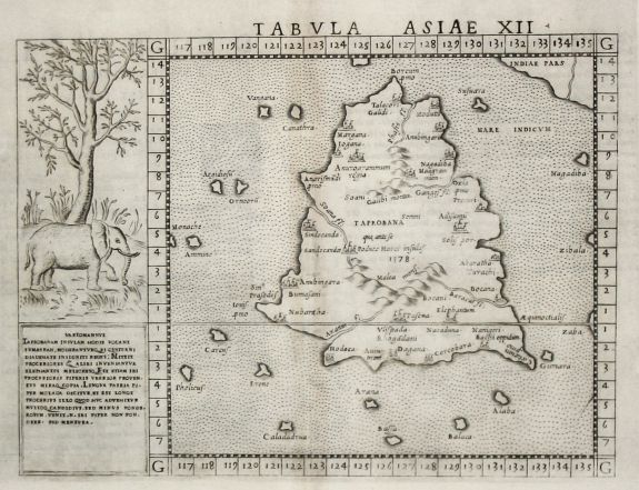 Ruscelli, G., Tabvla Asiae XII., antique map, old maps