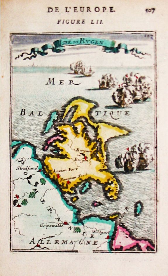 MALLET, A. M., Isle de Rugen., antique map, old maps