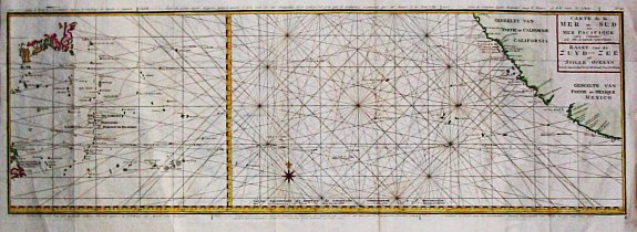 ANONYMOUS, Carte de la Mer du Sud ou Mer Pacifique., antique map, old maps