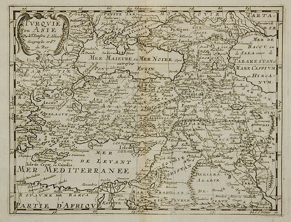SANSON, N., Turquie en Asie., antique map, old maps