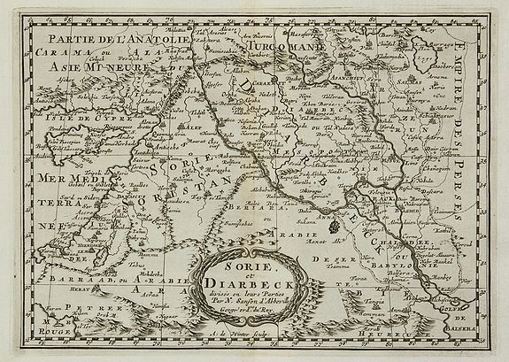 SANSON, N., Sorie, et Diarbeck., antique map, old maps