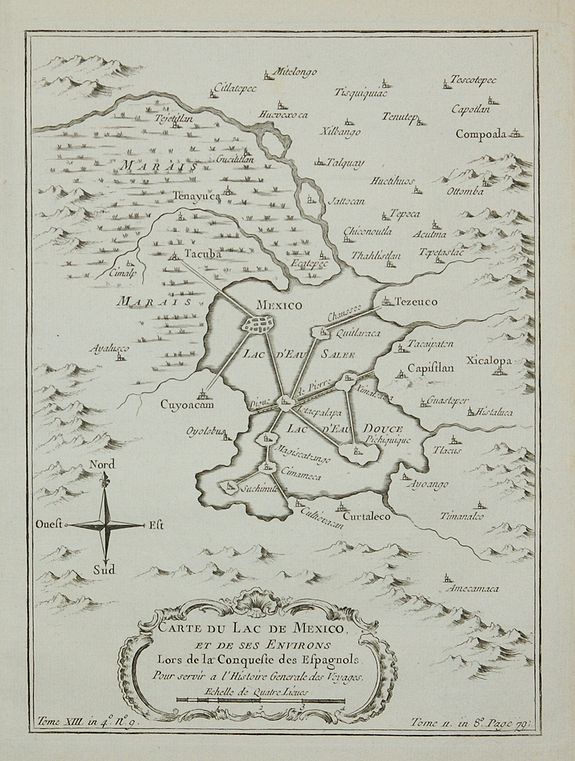 BELLIN, J. N., Carte du Lac de Mexico …, antique map, old maps
