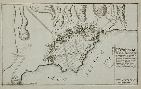 DE FER, N., Gothebourg …, antique map, old maps