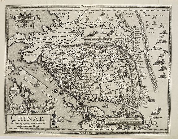ORTELIUS, A., Chinae, olim Sinarum regionis, nova descriptio. Auctore Ludovico Georgio., antique map, old maps