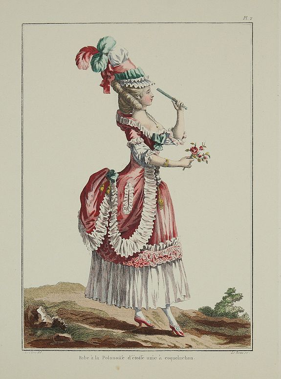 LEVY, E. / LECLERC, P.T., Pl. 2. - Robe à la polonaise., antique map, old maps