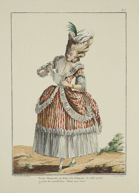LEVY, E. / LECLERC, P.T., Pl. 3. - Petite-Maitresse en robe à la polonaise., antique map, old maps