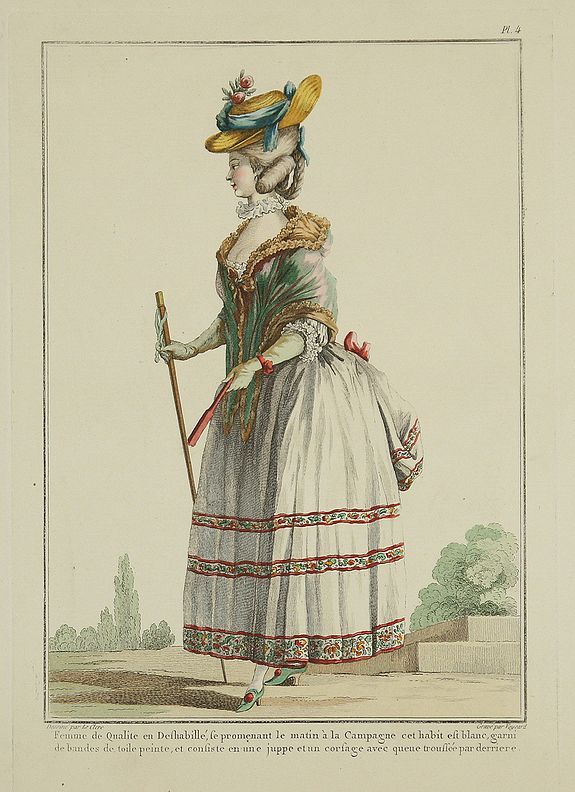 LEVY, E. / LECLERC, P.T., Pl. 4. - Femme de qualité en déshabillé., antique map, old maps