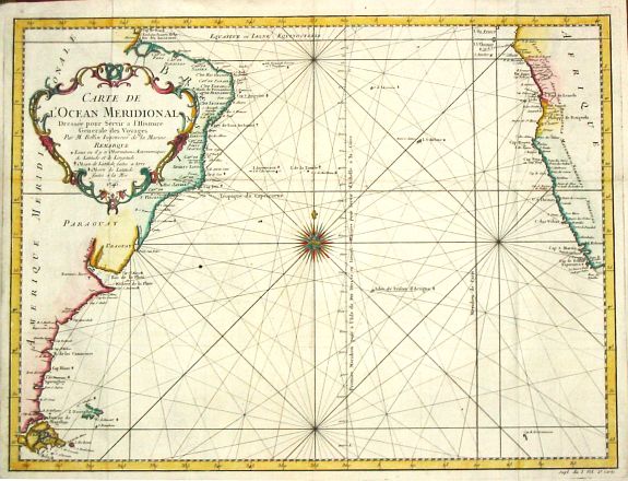 Bellin, J.N., Carte de l' Ocean Meridional, 1746., antique map, old maps
