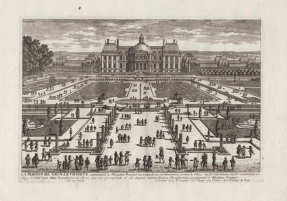PERELLE, Gabriel, Nicolas & Adam., La Maison de Vaux le Vicomte …, antique map, old maps