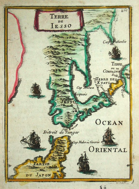 Mallet, A.M., Terre de Jesso., antique map, old maps