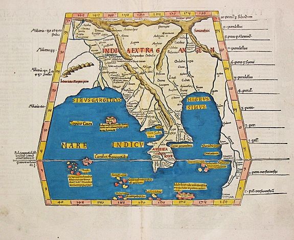 Waldseemüller, M. / L. Fries., Tabula IX Asia (title on verso)., antique map, old maps