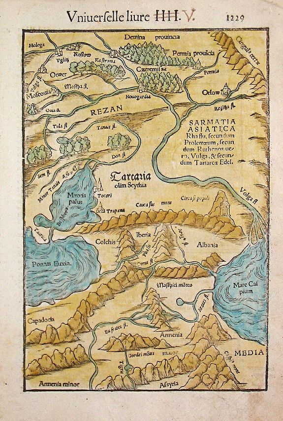 Münster, S., Universelle livre IIII., antique map, old maps