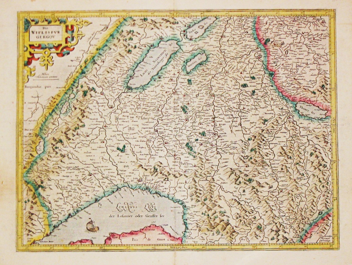 Mercator, G. / J. Hondius., Das Wilflispurgergow. , antique map, old maps
