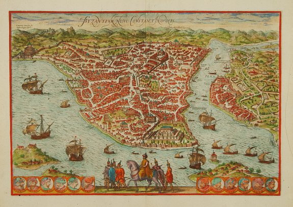 BRAUN,G. / HOGENBERG, F., Byzantium nunc Constantinopolis., antique map, old maps