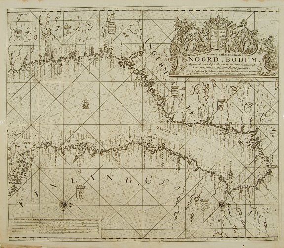 VAN KEULEN,G., Nieuwe paskaart van de NOORD BODEM., antique map, old maps