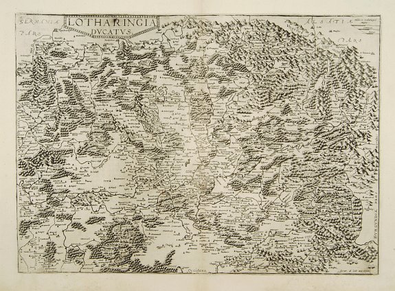 DE JODE,C., Lotharingia ducatus., antique map, old maps