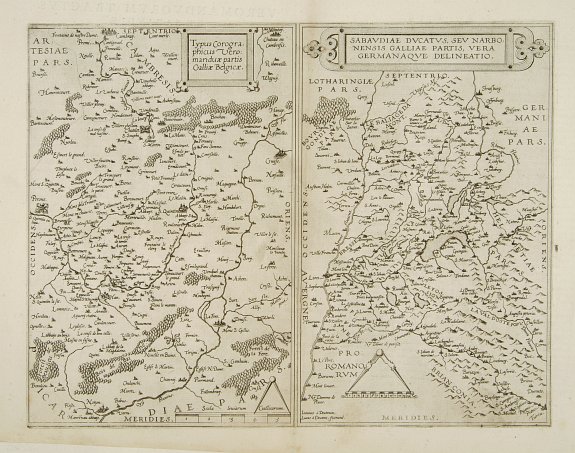 DE JODE,C., Typus Corographicus Veromanduae.. / Sabaudiae ducatus.., antique map, old maps