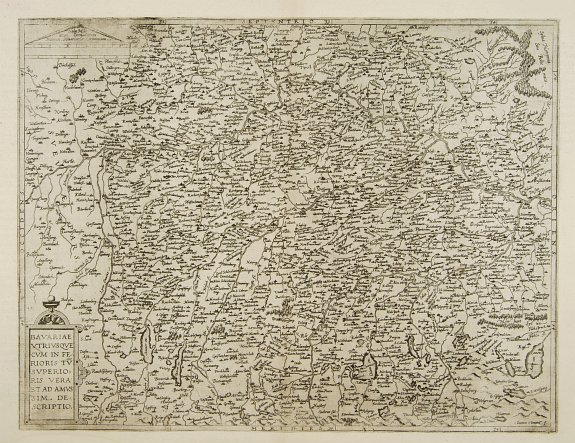 DE JODE,C., Bavariae utriusque cum in ferioris vera.., antique map, old maps