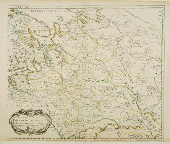 SANSON,N., Estats du Czar ou Grand Duc de la Russie Blanche ou Moscovie., antique map, old maps