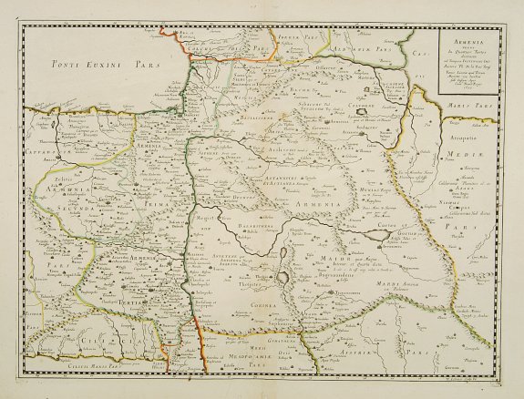 MARIETTE,P., Armenia Vetus In Quatuor Partes.., antique map, old maps