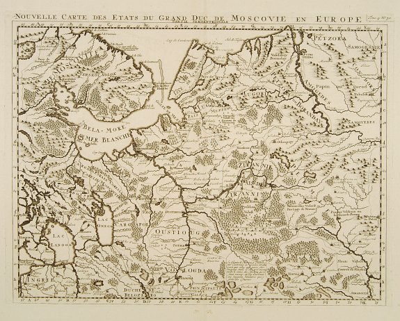 CHATELAIN,H., Nouvelle carte des etats du grand duc de Moscovie en Europe., antique map, old maps