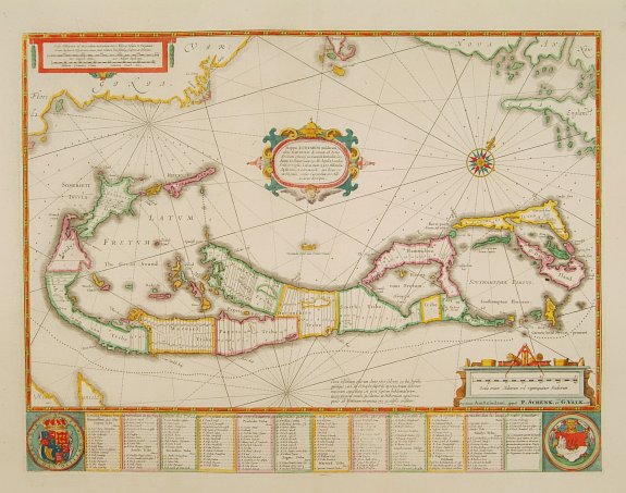 SCHENK,P./ VALK,G., Mappa Aestivarum Insularum, alias Barmudas.., antique map, old maps