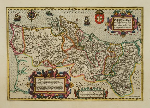 MERCATOR,G./ HONDIUS,J., Portugalliae que olim Lusitania.., antique map, old maps