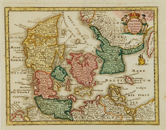 WEIGEL,Chr., Daniae cum Serie Insularum?, antique map, old maps
