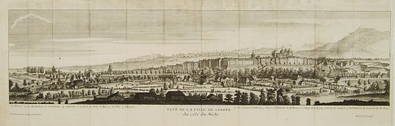 SPON,J. / DAUDET, Veuë de la ville de Geneve du coté du midy., antique map, old maps