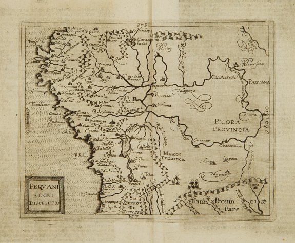 METELLUS,J./ ACOSTA,J.DE, Peruani Regni Discriptio., antique map, old maps