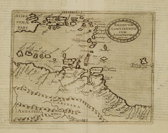METELLUS,J./ ACOSTA,J.DE, Residuum Continentis cum Adiacentibus Insulis., antique map, old maps