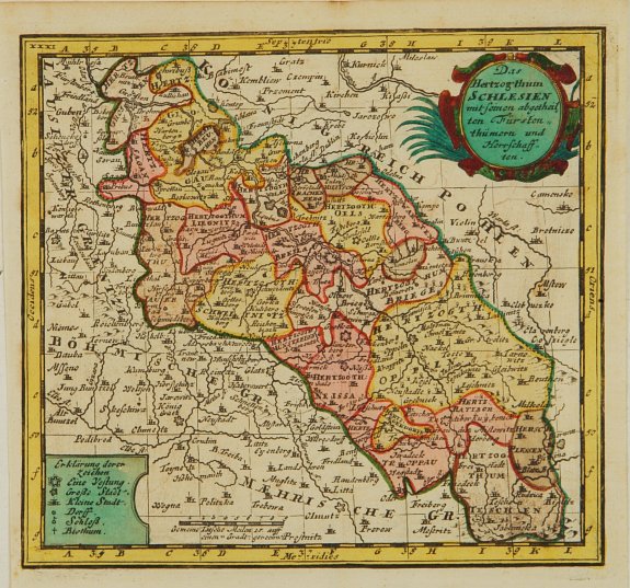 WEIGEL,Chr., Das Hertzogthum Schlesien.., antique map, old maps