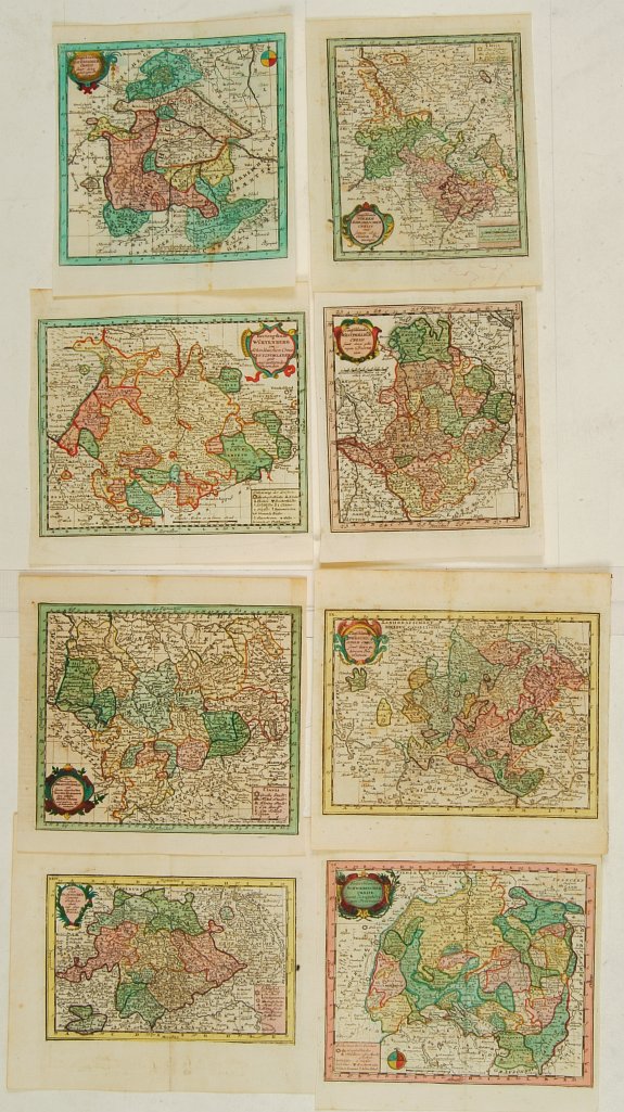 WEIGEL,Chr., 8 Maps of German provinces.., antique map, old maps