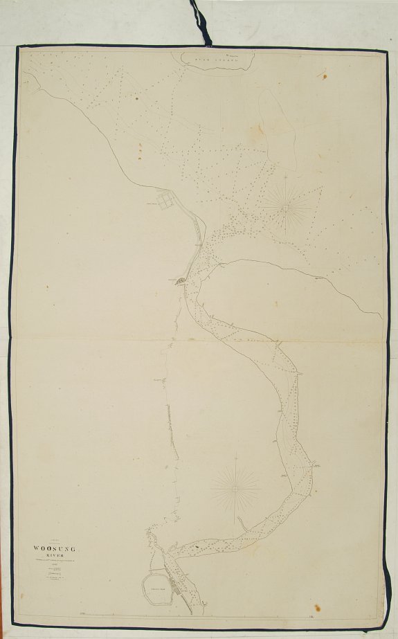 ANONYMOUS, China WOOSUNG RIVER surveyed by Capt. H.Kellett C.B. & R.Collinson C.B., antique map, old maps