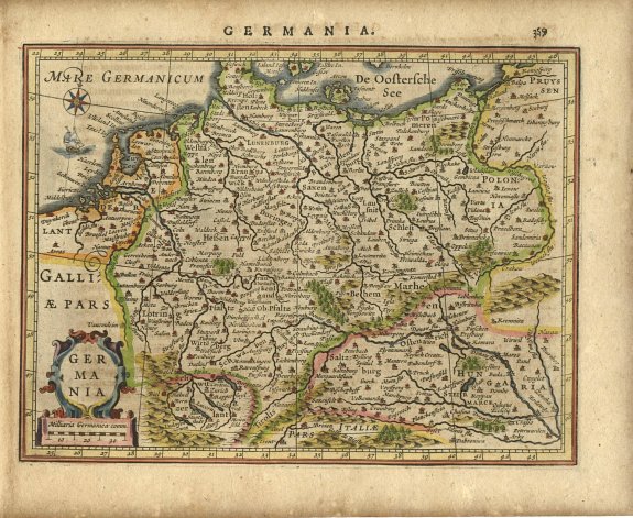 MERCATOR,G./ HONDIUS,J., Germania., antique map, old maps