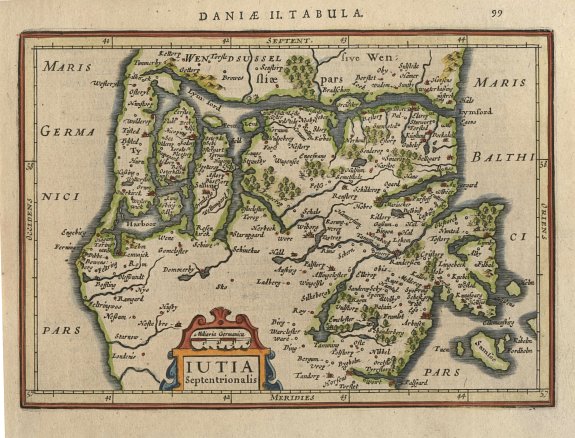 MERCATOR,G./ HONDIUS,J., Iutia septentrionalis., antique map, old maps