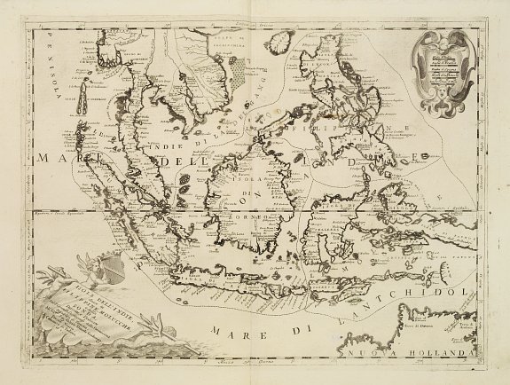 CORONELLI, V.M., Isole dell'Indie., antique map, old maps