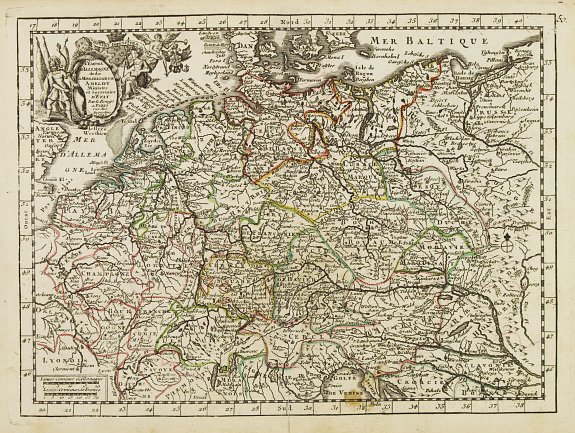 LE ROUGE,G.L., L'Empire d'Allemagne.., antique map, old maps