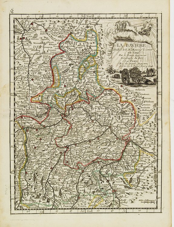 LE ROUGE,G.L., La Baviere.., antique map, old maps