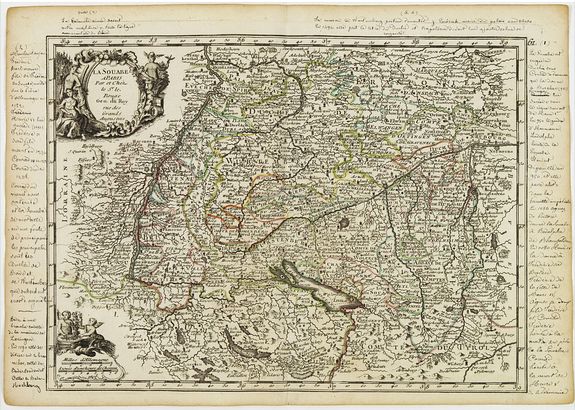 LE ROUGE,G.L., La Souabe., antique map, old maps