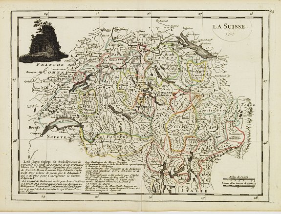 LE ROUGE,G.L., La Suisse., antique map, old maps