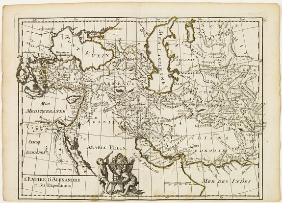 LE ROUGE, G.L., L'Empire d'Alexandre et ses Expeditions., antique map, old maps