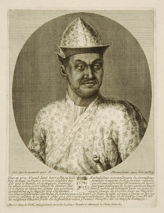 HAINZELMAN, J., Tan oc pra-visud? Ambassadeur extraordinaire du Serenissime Roy de Siam en France.., antique map, old maps